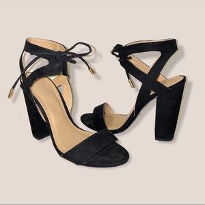 Charlotte Russe suede black heels